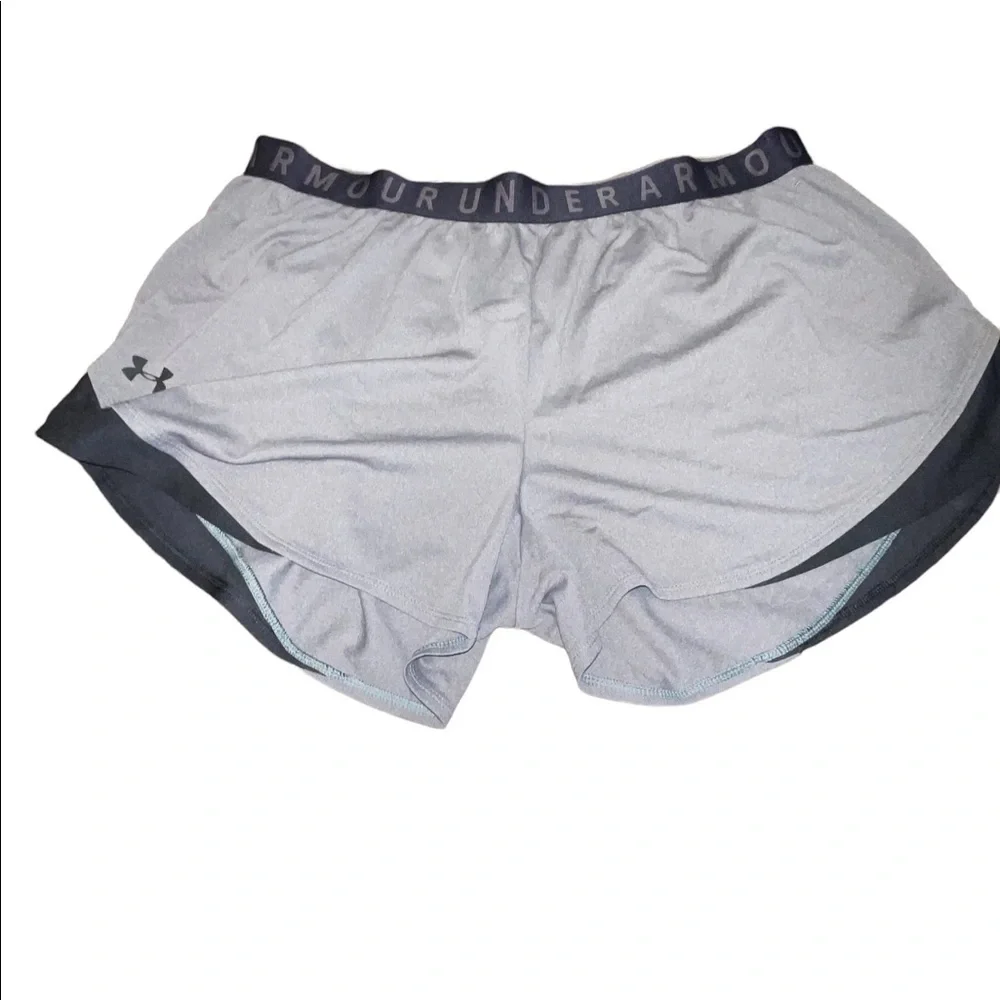 Women's UA Play Up Shorts 3.0 Twist XXL plus size NWT gray and black - Picture 4 of 13